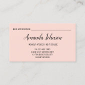 メイクアップアーティストヘアサロンまつ毛はさみバラ 名刺 (裏面)