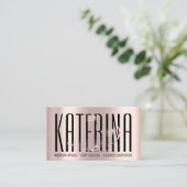 メイクアップアーティストヘアサロンまつ毛バラダイヤモンド 名刺 (スタンド正面)