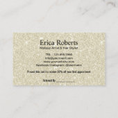 メイクアップアーティストヘアサロンエレガントアイボリー紹介 紹介カード (裏面)