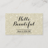 メイクアップアーティストヘアサロンエレガントアイボリー紹介 紹介カード (正面)