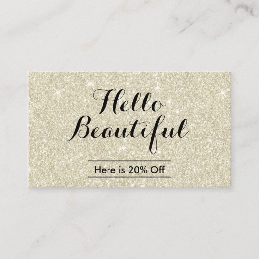 メイクアップアーティストヘアサロンエレガントアイボリー紹介 紹介カード (正面)