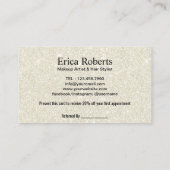 メイクアップアーティストヘアサロンエレガントアイボリー紹介 紹介カード (裏面)