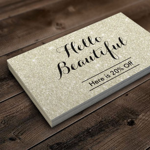 メイクアップアーティストヘアサロンエレガントアイボリー紹介 紹介カード