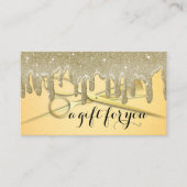 メイクアップアーティストヘアサロングリッターギフトカード 名刺 (正面)