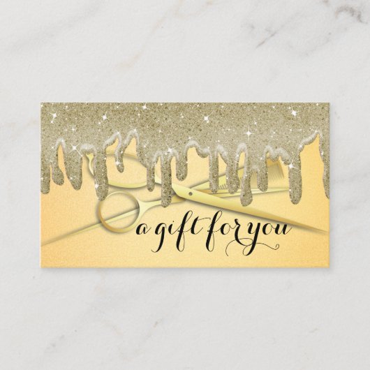 メイクアップアーティストヘアサロングリッターギフトカード 名刺 (正面)