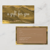 メイクアップアーティストヘアサロングリッターギフトカード 名刺 (正面/裏面)