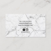 メイクアップアーティストヘアサロンシックフローラマーブルアゲート 名刺 (裏面)