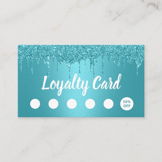 メイクアップアーティストヘアサロンターコイズドリップスロイヤリティ ロイヤリティカード (正面)