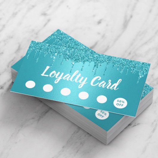 メイクアップアーティストヘアサロンターコイズドリップスロイヤリティ ロイヤリティカード