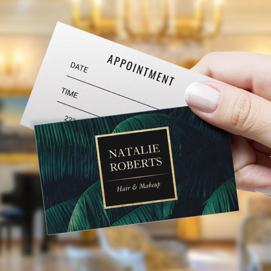 メイクアップアーティストヘアサロントロピカルパ葉ーム 予約カード