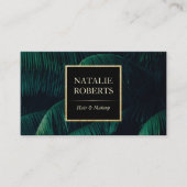 メイクアップアーティストヘアサロントロピカルパ葉ーム 予約カード (正面)