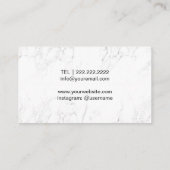 メイクアップアーティストヘアサロンブルーアイズモルデン大理石 名刺 (裏面)