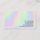 メイクアップアーティストヘアサロンホログラフィックフォト 名刺 (裏面)