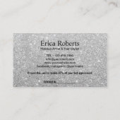 メイクアップアーティストヘアサロンモダンシルバー紹介 紹介カード (裏面)