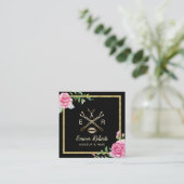 メイクアップアーティストヘアサロンモダンフローラ スクエア名刺 (スタンド正面)