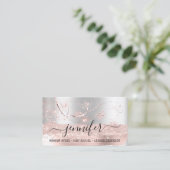 メイクアップアーティストヘアサロンラッシュエクステンショングレー 名刺 (スタンド正面)