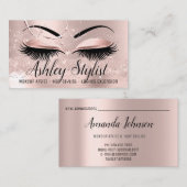 メイクアップアーティストヘアサロンラッシュエクステンションバラブロー 名刺 (正面/裏面)