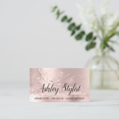 メイクアップアーティストヘアサロンラッシュエクステンションバラ 名刺 (スタンド正面)