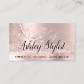 メイクアップアーティストヘアサロンラッシュエクステンションバラ 名刺 (正面)