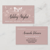 メイクアップアーティストヘアサロンラッシュハサミバラ 名刺 (正面/裏面)