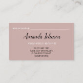 メイクアップアーティストヘアサロンラッシュハサミバラ 名刺 (裏面)