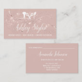 メイクアップアーティストヘアサロンラッシュハサミ赤面 名刺 (正面/裏面)