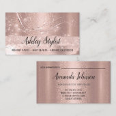 メイクアップアーティストヘアサロンラッシュバラスキニーメタリ 名刺 (正面/裏面)