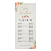 メイクアップアーティストヘアサロンヴィンテージフローラ価格表 ラックカード (裏面)