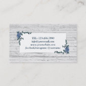 メイクアップアーティストヘアサロンヴィンテージフローラ 素朴 名刺 (裏面)