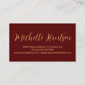 メイクアップアーティストヘアサロン名刺 名刺 (裏面)