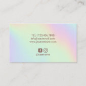 メイクアップアーティストヘアサロン素朴フラワーパステル 名刺 (裏面)