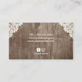 メイクアップアーティストヘアサロン素朴フローラ木製 名刺 (裏面)