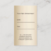 メイクアップアーティストヘアサロン金ゴールド&シルバーアポイントメント 予約カード (裏面)