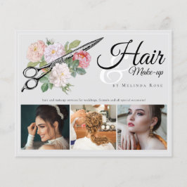メイクアップアーティストヘアスタイリストプロフェッショナルグレーフローラ チラシ