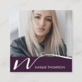 メイクアップアーティストヘアスタイリスト爪、 ネイルテック美しいサロン スクエア名刺 (正面)