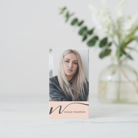 メイクアップアーティストヘアスタイリスト爪、 ネイルテック美しいサロン 名刺 (スタンド正面)