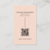 メイクアップアーティストヘアスタイリスト爪、 ネイルテック美しいサロン 名刺 (裏面)