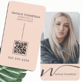 メイクアップアーティストヘアスタイリスト爪、 ネイルテック美しいサロン 名刺