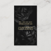 メイクアップアーティストヘアモダンサロンストライプレッドフローラ 名刺 (裏面)