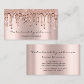 メイクアップアーティストヘア3Dエフェクトグリッタードリップバラ 名刺 (正面/裏面)