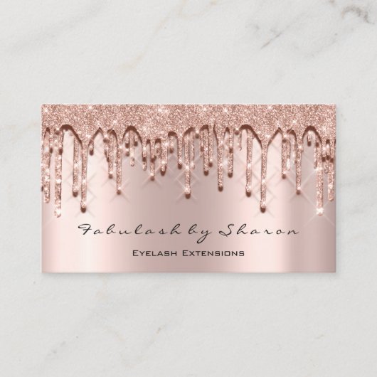 メイクアップアーティストヘア3Dエフェクトグリッタードリップバラ 名刺 (正面)