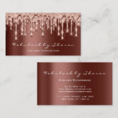 メイクアップアーティストヘア3Dエフェクトグリッタードリップブロンズ 名刺 (正面/裏面)