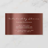 メイクアップアーティストヘア3Dエフェクトグリッタードリップブロンズ 名刺 (裏面)