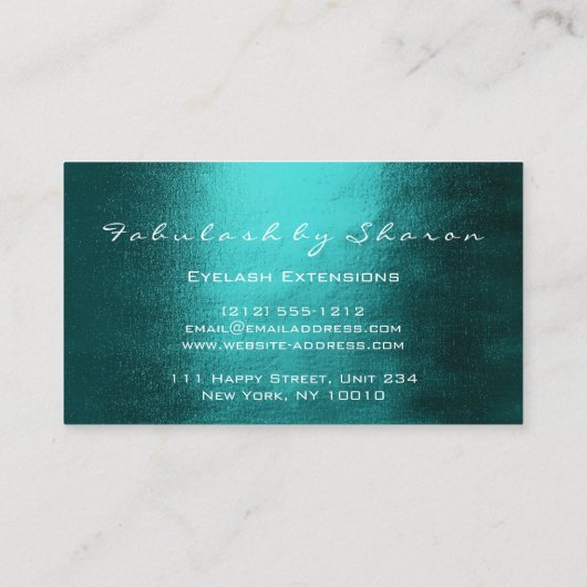 メイクアップアーティストヘア3Dエフェクトドリップバラブラック 名刺 (裏面)