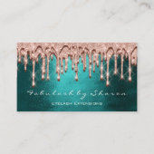 メイクアップアーティストヘア3Dエフェクトドリップバラブラック 名刺 (正面)