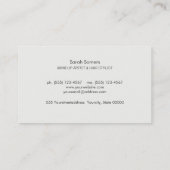 メイクアップアーティストヘア&美しいターコイズクラウン 名刺 (裏面)