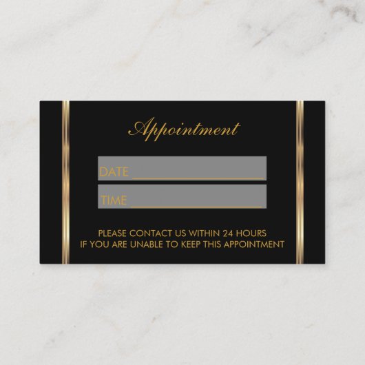 メイクアップアーティストホットピンクグリッターリップアポイントメント 予約カード (裏面)