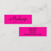 メイクアップアーティストホットピンクスキニーの名刺 スキニー名刺 (正面/裏面)
