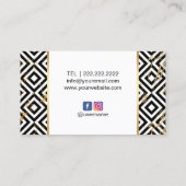 メイクアップアーティストホットピンクリップトレンディーサロン 名刺 (裏面)