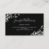 メイクアップアーティストホログラフィックグリッターモダンエレガント 名刺 (裏面)